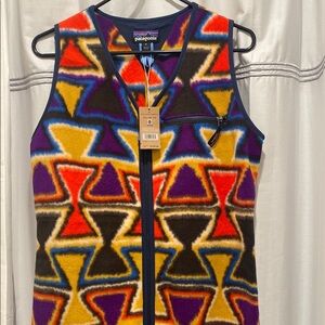 RARE NWT Patagonia Vision Quest Big: Catalan Coral Fleece Jumpsuit Aztec Medium